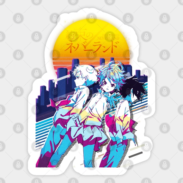 The Promised Neverland Sticker by 80sRetro